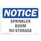 Signmission OSHA Notice, 3.5" Height, Sprinkler Room No Storage Sign, 5" X 3.5", Landscape OS-NS-D-35-L-18407 - alternate 1